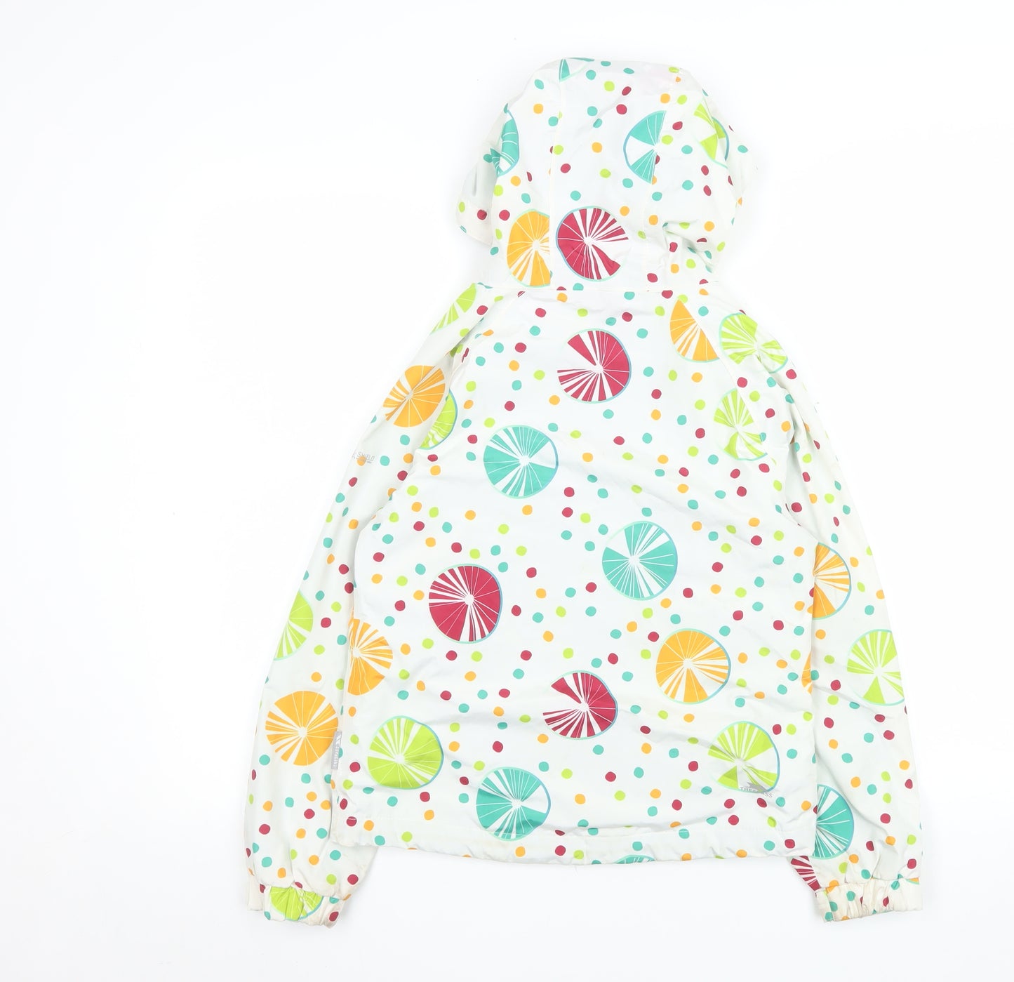 Trespass Girls Multicoloured Waterproof Hooded Rain Coat 7-8 Years