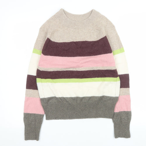 NEXT Women's Multicoloured Striped Lambswool Jumper XS