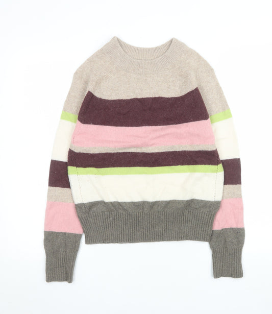 NEXT Women's Multicoloured Striped Lambswool Jumper XS