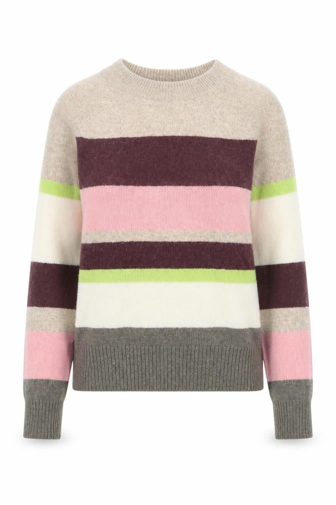 Front view of Next Women's Multicoloured Striped Lambswool Jumper XS