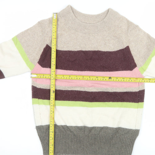 NEXT Women's Multicoloured Striped Lambswool Jumper XS