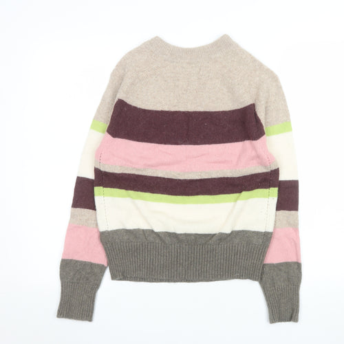 NEXT Women's Multicoloured Striped Lambswool Jumper XS