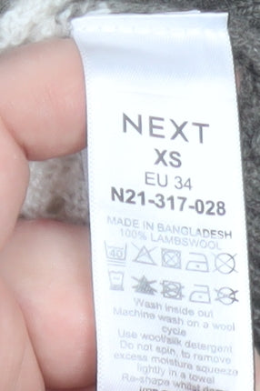 NEXT Women's Multicoloured Striped Lambswool Jumper XS