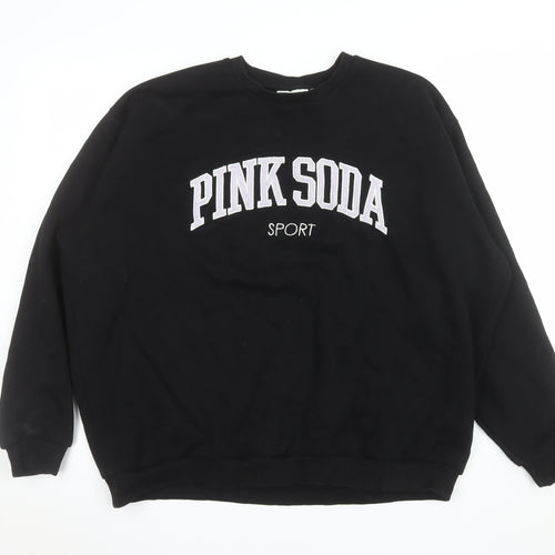 Pink Soda Sport Women's Black Medium Pullover Sweatshirt