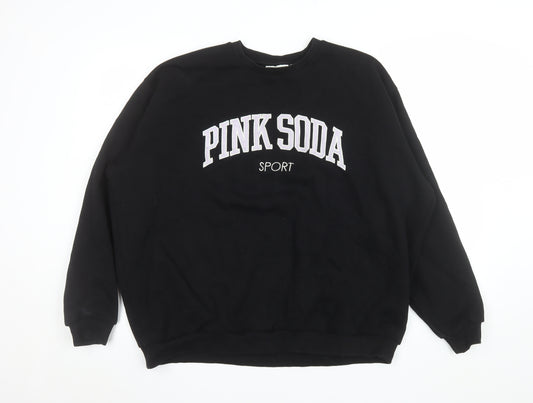 Pink Soda Sport Women's Black Medium Pullover Sweatshirt