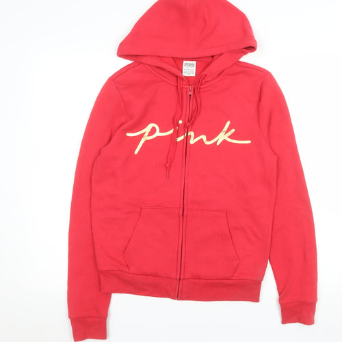 Victoria's Secret Pink Women's Red XS Hooded Zip Jacket