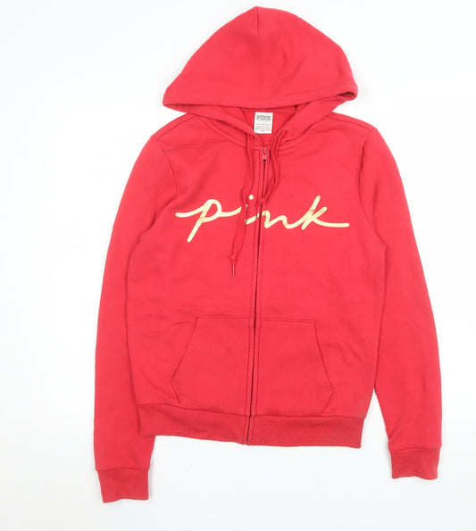 Victoria's Secret Pink Women's Red XS Hooded Zip Jacket