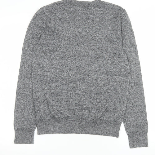 Topman Men's Grey Cotton Crew Neck Jumper Size S