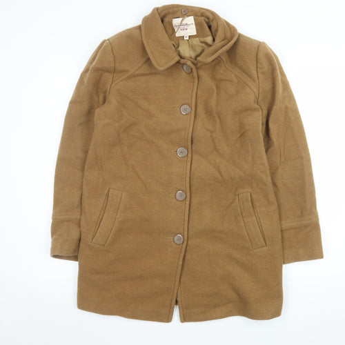 Honor Millburn Women’s Brown Wool Blend Mid-Length Coat Size 14