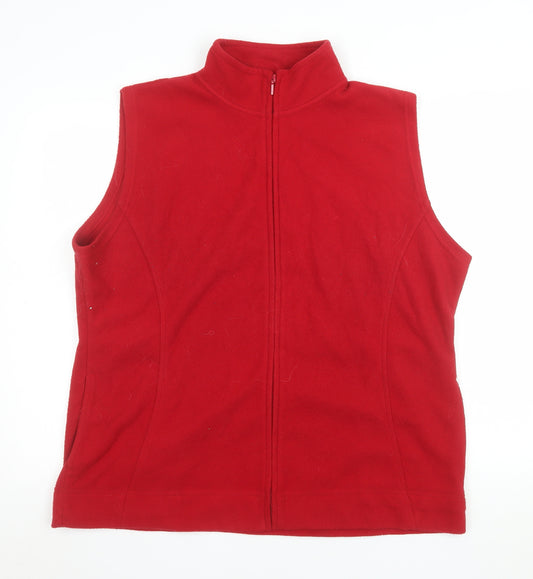 EWM Women’s Red Fleece Full Zip Waistcoat Size 22