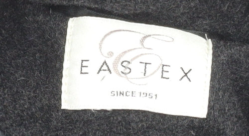 Eastex Women Black Wool Blend Mid-Length Coat Size 18