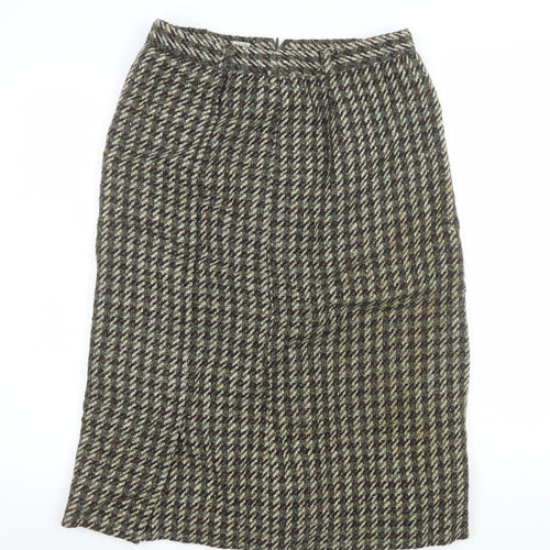 Jobis Women Grey Wool Tweed Midi Pencil Skirt Size 16
