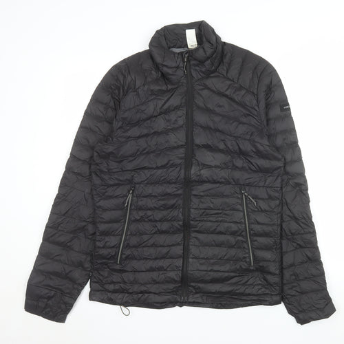 Decathlon Men's Black Lightweight Puffer Jacket Size M Regular