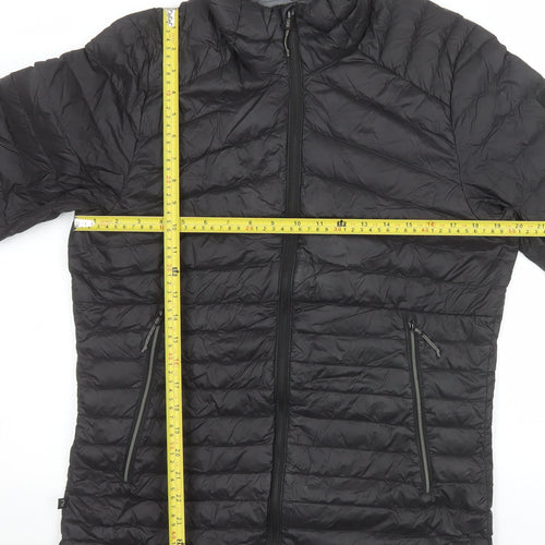 Decathlon Men's Black Lightweight Puffer Jacket Size M Regular