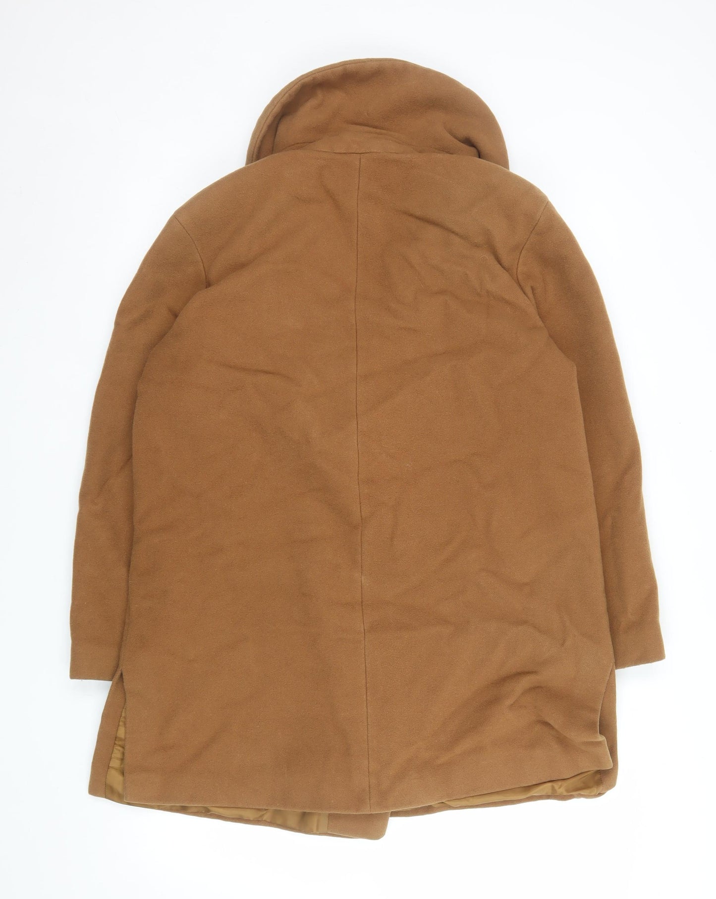 Alexon Women Brown Wool Cashmere Mid-Length Overcoat UK 14