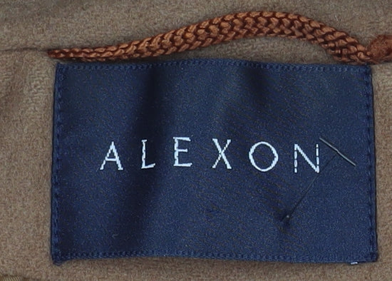 Alexon Women Brown Wool Cashmere Mid-Length Overcoat UK 14