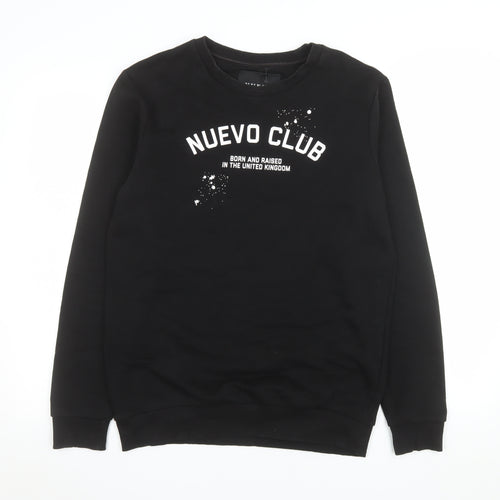 Nuevo Club Men's Black Graphic Pullover Sweatshirt Size S