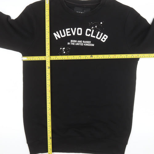 Nuevo Club Men's Black Graphic Pullover Sweatshirt Size S