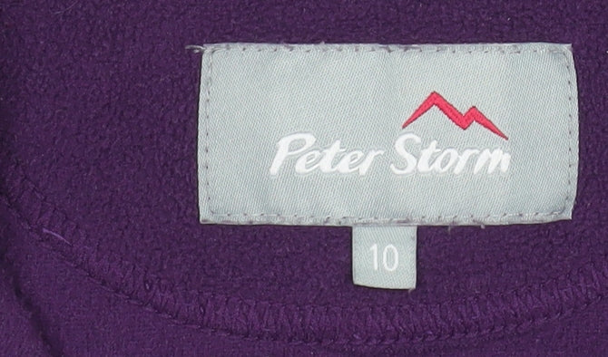 Peter Storm Women's Purple 1/2 Zip Fleece Pullover Size 10