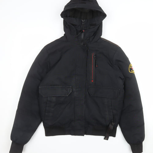 Zavetti Canada Men's Black XS Hooded Puffer Jacket Winter Coat