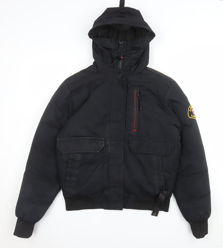 Zavetti Canada Men's Black XS Hooded Puffer Jacket Winter Coat