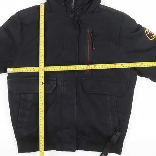 Zavetti Canada Men's Black XS Hooded Puffer Jacket Winter Coat