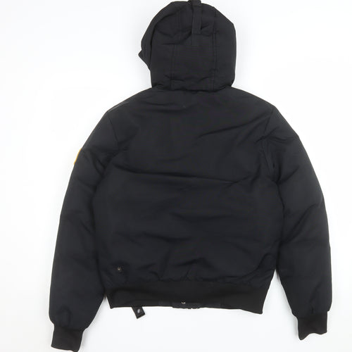 Zavetti Canada Men's Black XS Hooded Puffer Jacket Winter Coat