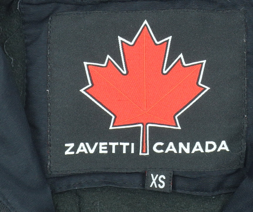 Zavetti Canada Men's Black XS Hooded Puffer Jacket Winter Coat