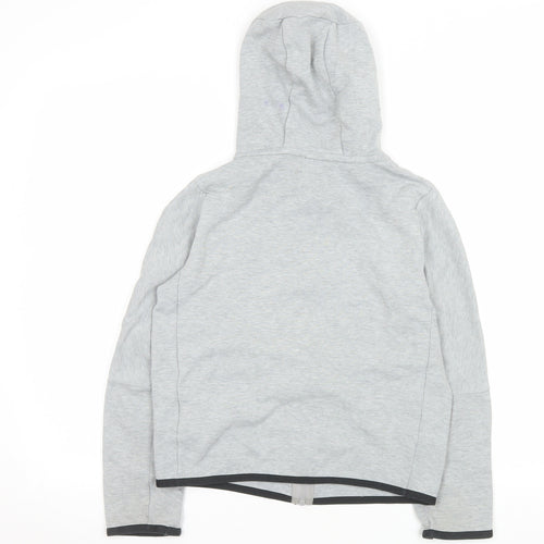 Nike Boys Grey Hooded Tech Fleece Track Jacket M 11-12 Years