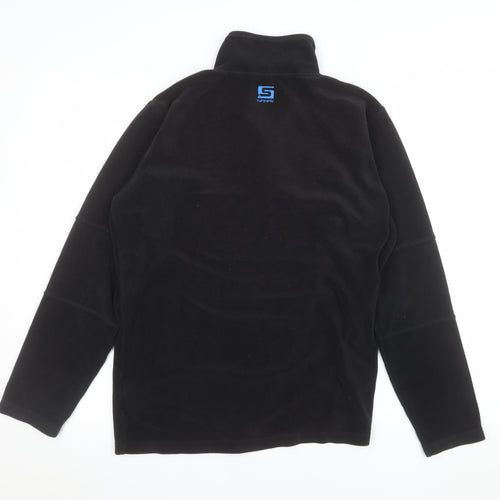 Surfanic Men's Black Fleece 1/4 Zip Pullover Sweatshirt M