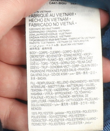 Jordan Boys Blue Hooded Puffer Jacket 7 Years Polyester Winter Coat