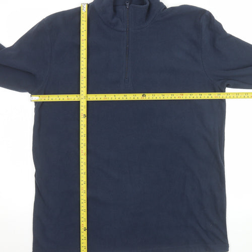 Mountain Warehouse Men's Blue Fleece 1/4 Zip Pullover Sweatshirt S