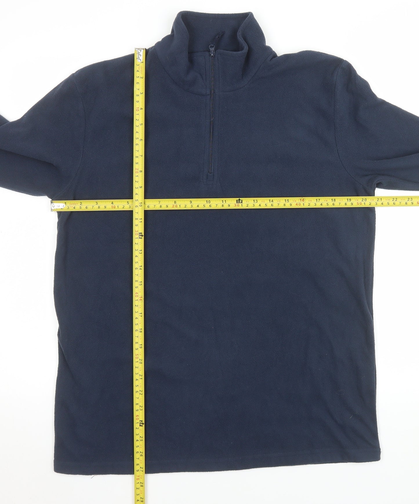 Mountain Warehouse Men's Blue Fleece 1/4 Zip Pullover Sweatshirt S