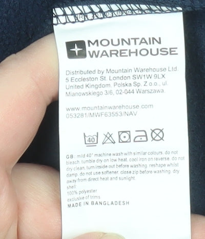 Mountain Warehouse Men's Blue Fleece 1/4 Zip Pullover Sweatshirt S