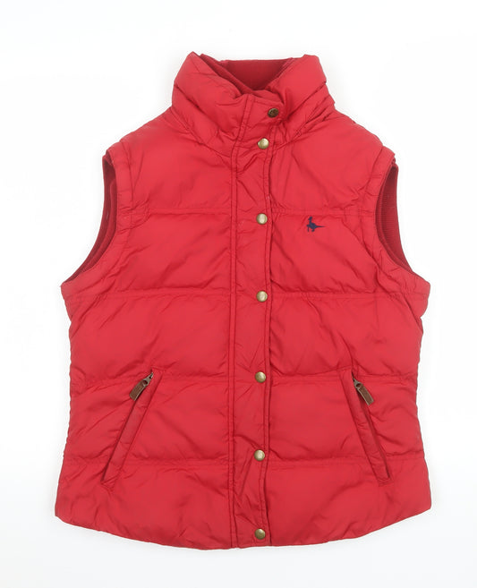 Jack Wills Womens Red Padded Bodywarmer Gilet UK 12