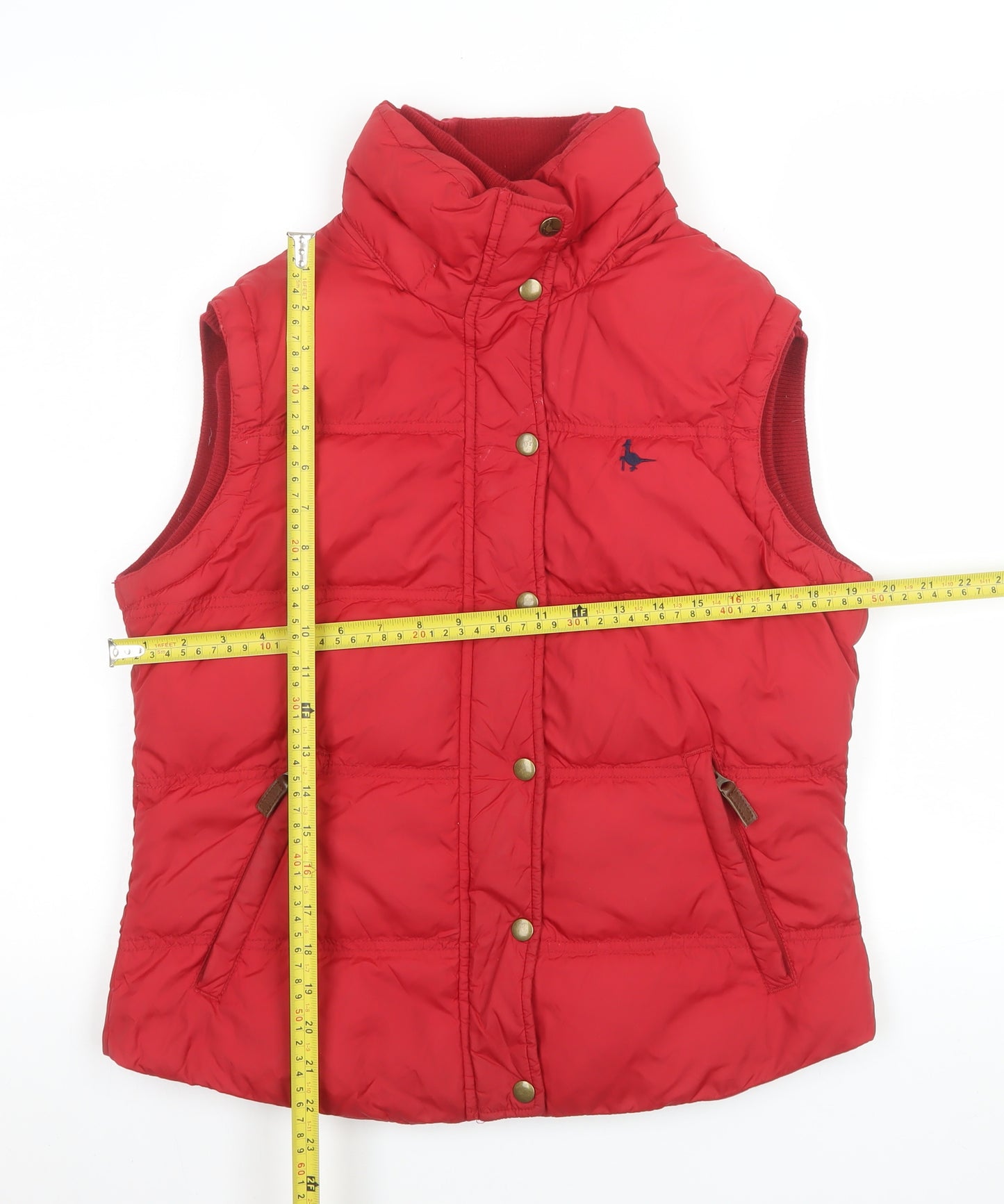 Jack Wills Womens Red Padded Bodywarmer Gilet UK 12