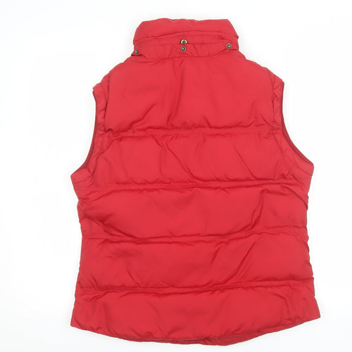 Jack Wills Womens Red Padded Bodywarmer Gilet UK 12