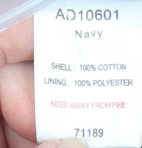 Cotton Traders Women's Navy Duffle Coat S Hooded Toggle Mid-Length