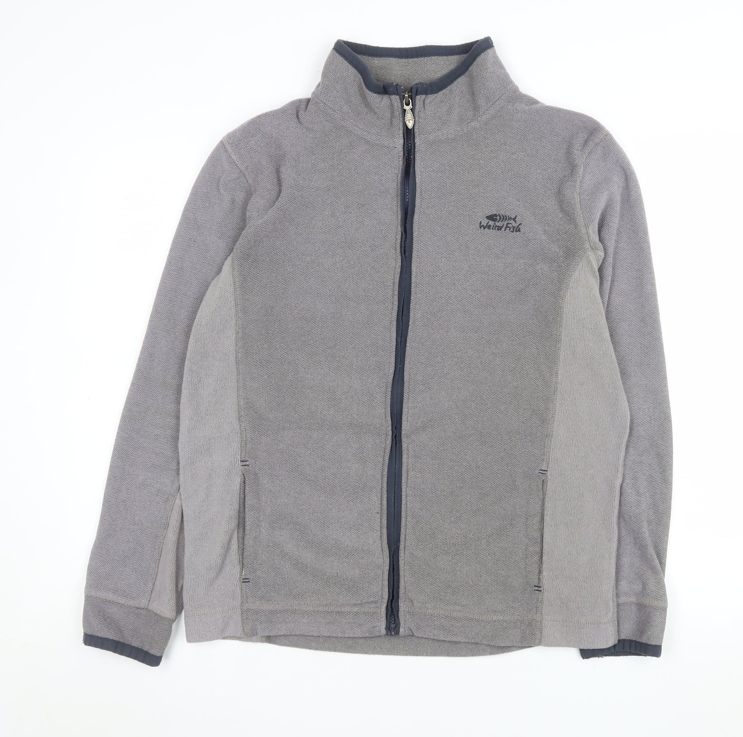 Weird Fish Men's Grey Full Zip Fleece Jacket Size M Outdoor Wear