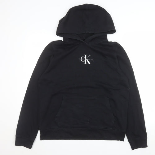 Calvin Klein Jeans Mens Black XL Pullover Hoodie Cotton Blend