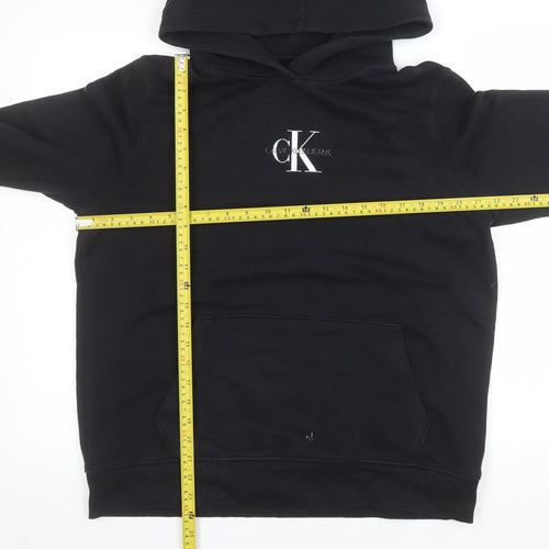 Calvin Klein Jeans Mens Black XL Pullover Hoodie Cotton Blend
