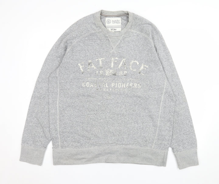 Fat Face Men's Grey Cotton Crew Neck Sweatshirt L