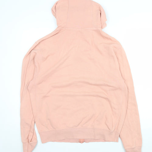 Nike Womens Pink Full Zip Hooded Jacket Size S Casual Cotton