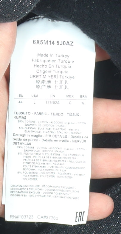 Armani Jeans Women's Black Hooded Zip Jacket Size 12