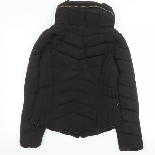 Zara Women’s Black Puffer Jacket Size S Quilted Short Coat