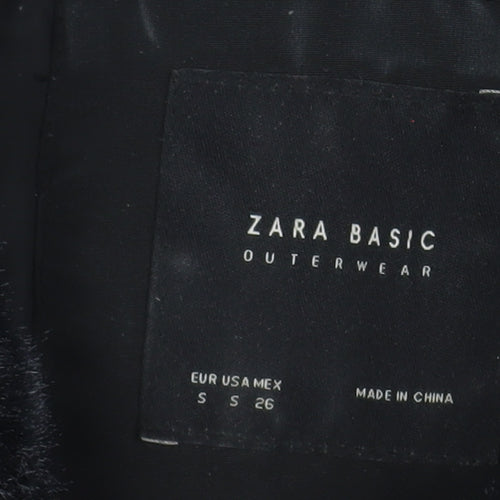 Zara Women’s Black Puffer Jacket Size S Quilted Short Coat