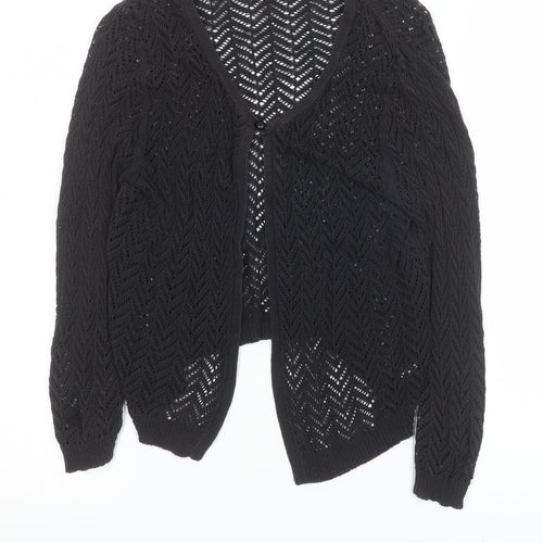GAP Women's Black Open-Knit Cotton Cardigan Size M