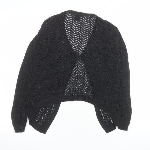 GAP Women's Black Open-Knit Cotton Cardigan Size M