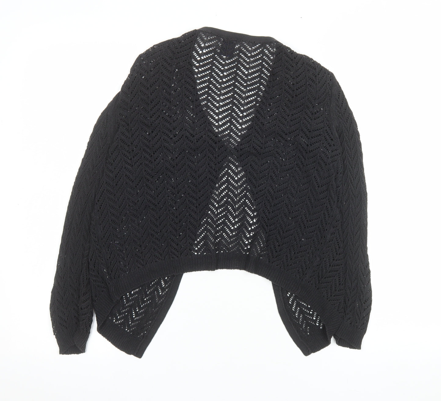 GAP Women's Black Open-Knit Cotton Cardigan Size M