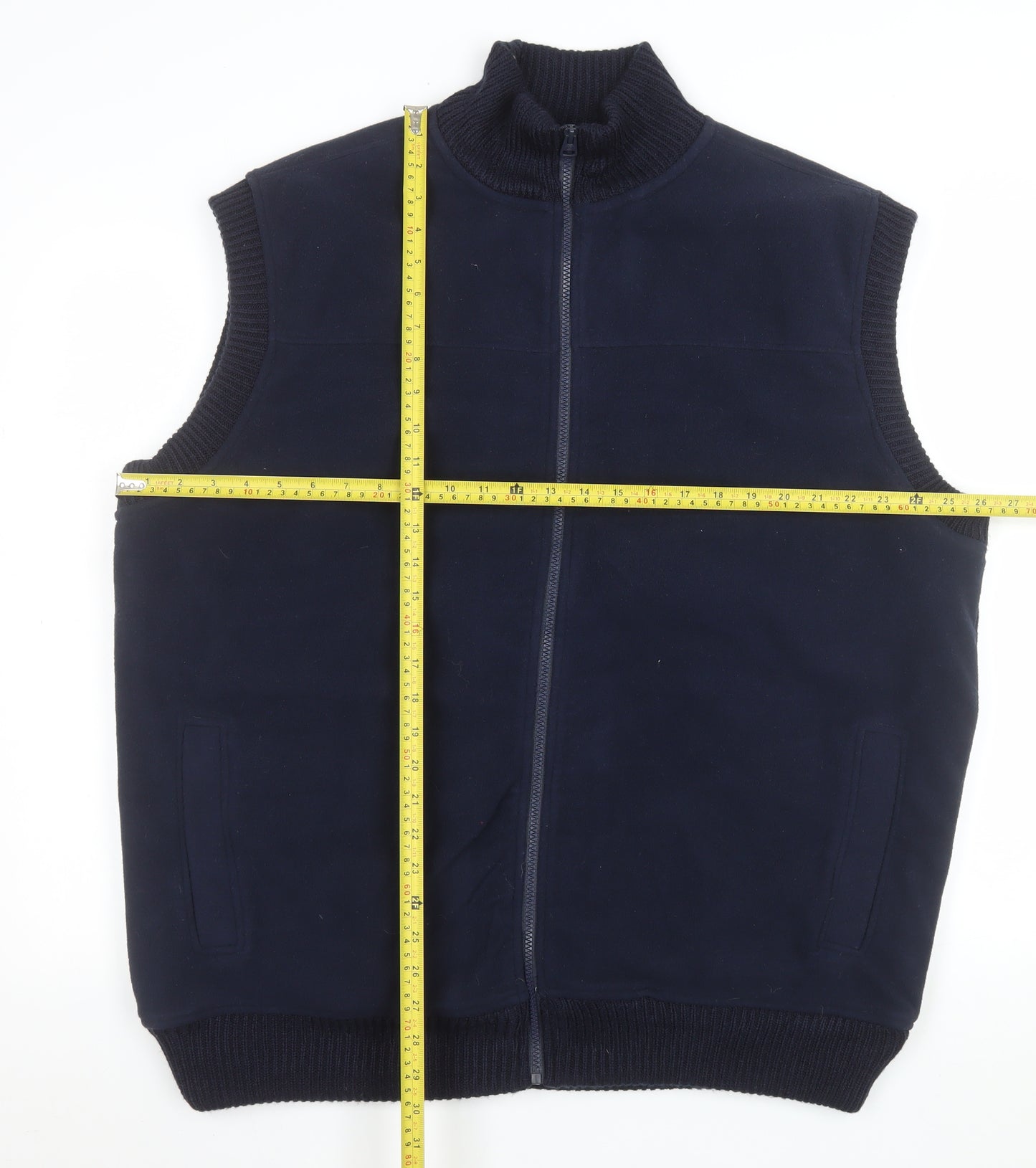 James Pringle Men’s Blue 2XL Polyester Full Zip Bodywarmer Vest